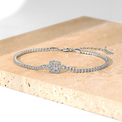 [Kincade Jewelrys]Luxurious Dazzling Square Shape Banquet Bracelet