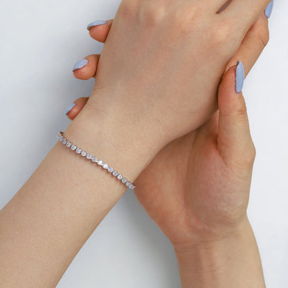 [Kincade Jewelrys]Ornate  Sparkling Round Cut Daily Bracelet