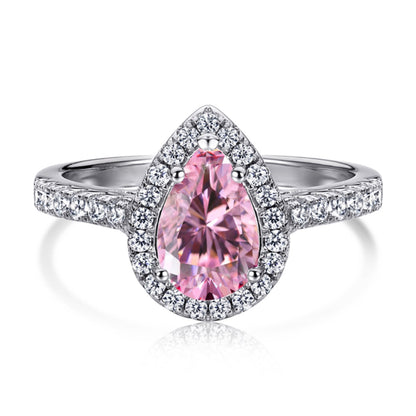 [Kincade Jewelrys]1.0 Carat Luxurious Resplendent Water Drop Shape Wedding Ring