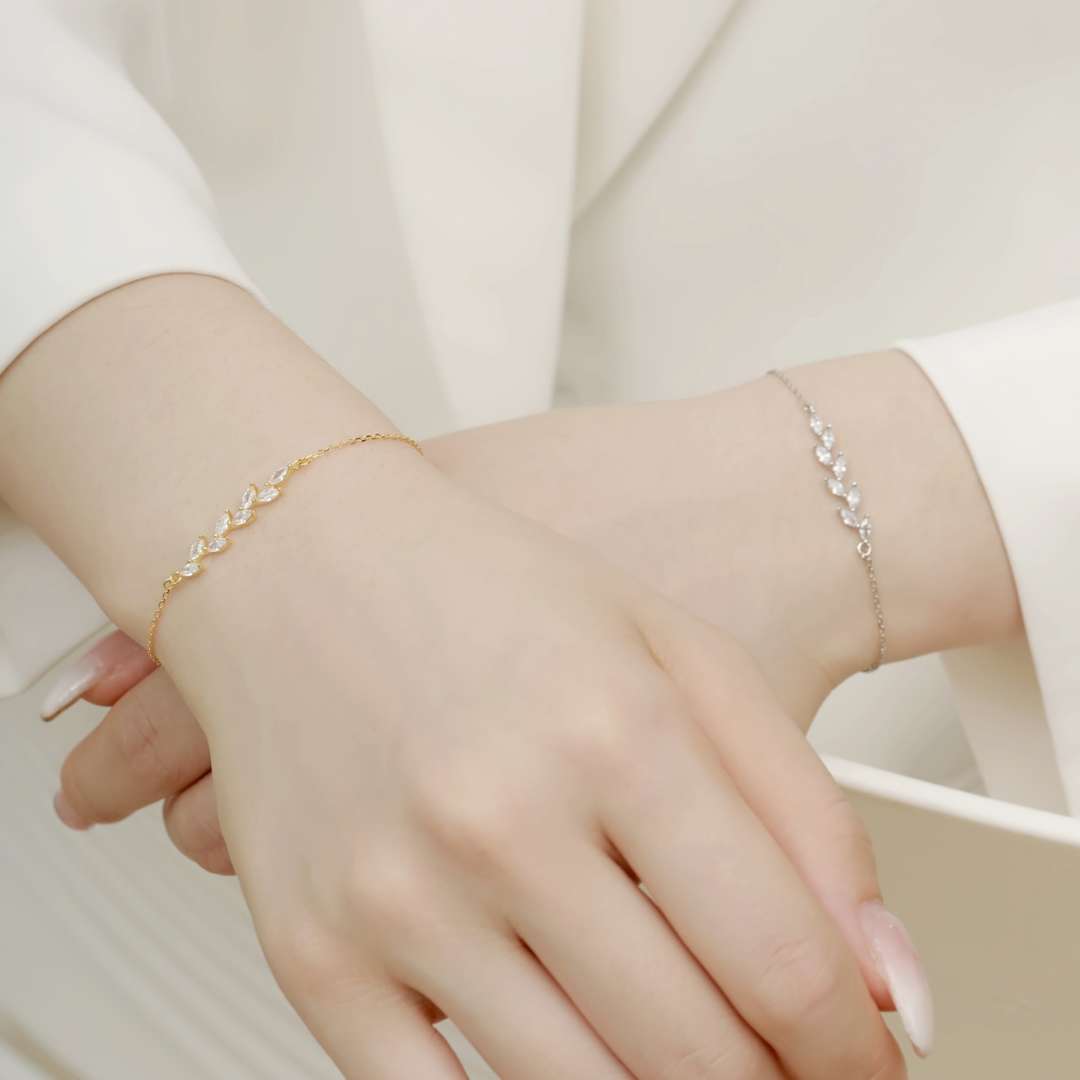 [Kincade Jewelrys]Elegant Wheat Leaves Shape Bracelet