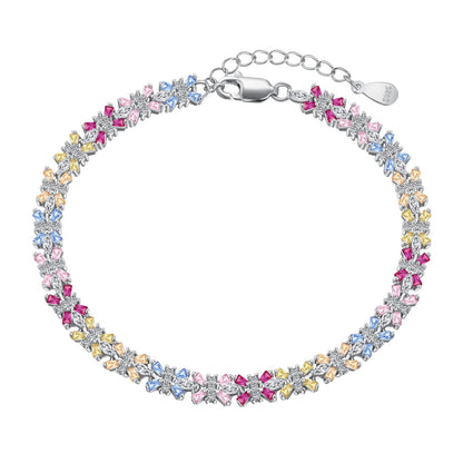 [Kincade Jewelrys]Radiant Colorful Emerald Cut Party Bracelet