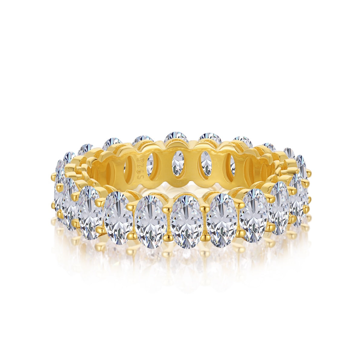 [Kincade Jewelrys]Ornate Oval Cut Tennis Ring