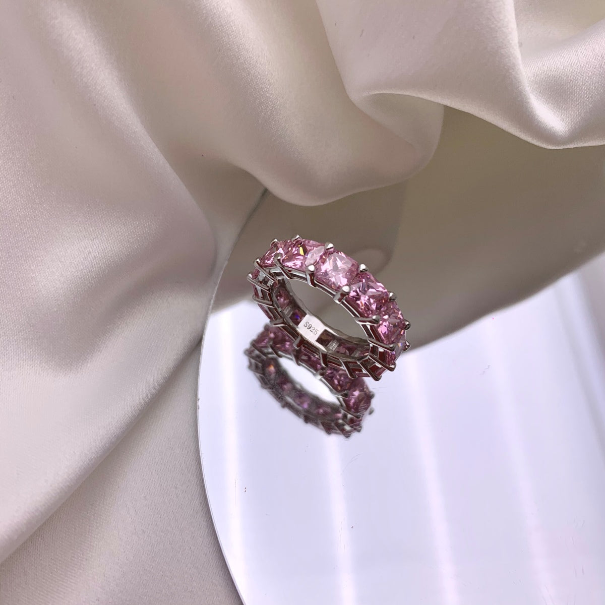 [Kincade Jewelrys]Elegant Princess Cut Tennis Ring