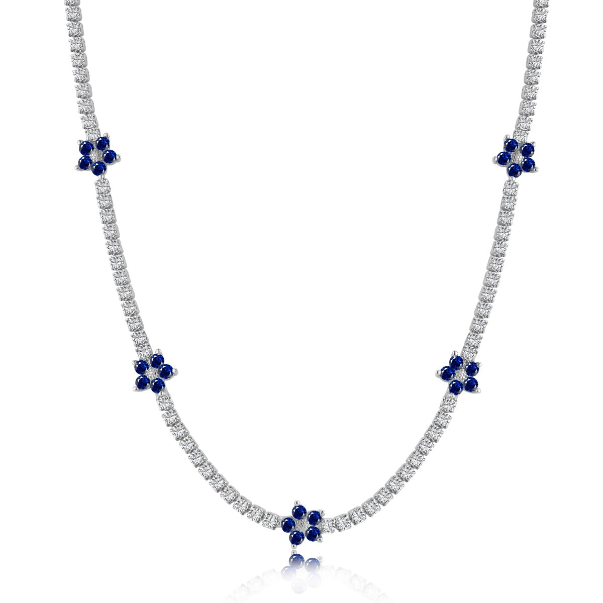 [Kincade Jewelrys]Luxurious Colorful Flower Tennis Necklace