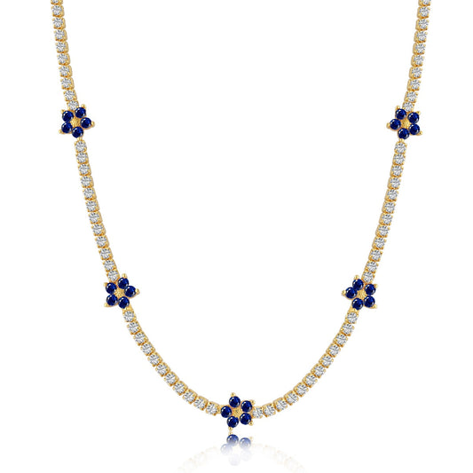 [Kincade Jewelrys]Luxurious Colorful Flower Tennis Necklace