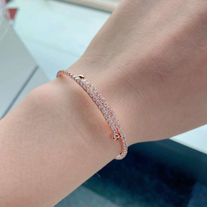 [Kincade Jewelrys]Row of Diamonds Round Fashion Bracelet