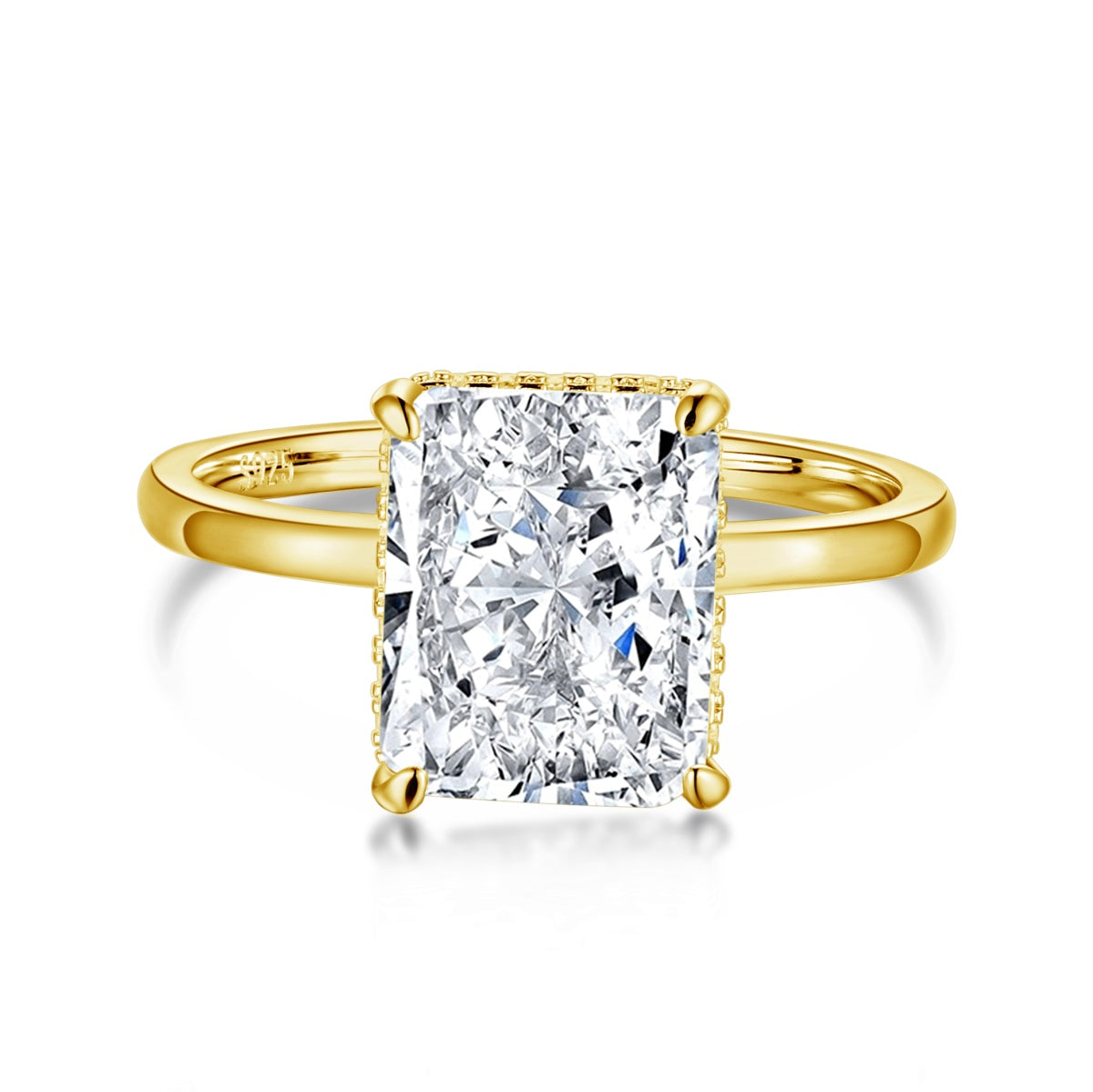 [Kincade Jewelrys]4.0 Carat Ornate Enchanting Radiand Cut Banquet Ring