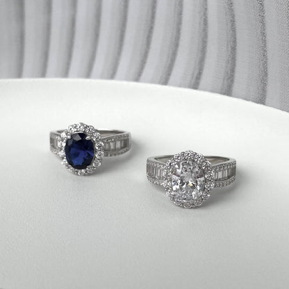 [Kincade Jewelrys]1.5 Carat Dazzling Charming Oval Cut Banquet Ring