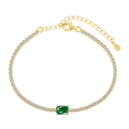 [Kincade Jewelrys]1.0 Carat Unique Emerald Cut Banquet Bracelet