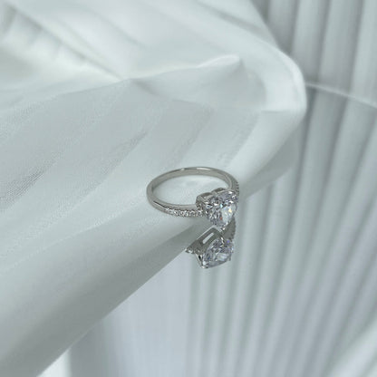 [Kincade Jewelrys]2.0 Carat Dazzling Lustrous Heart Cut Lover Ring