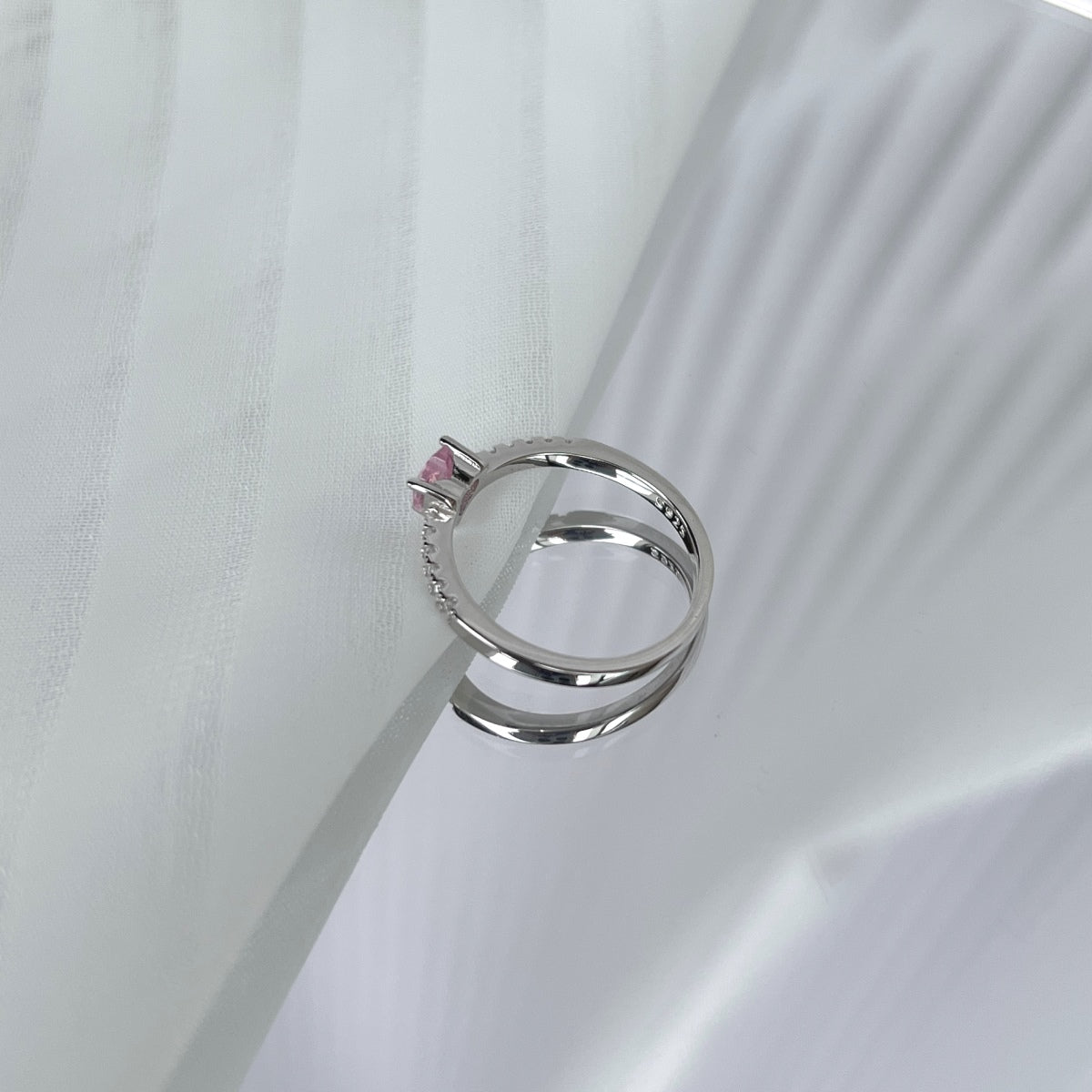[Kincade Jewelrys]0.5 Carat CaratEternity Charming Heart Shape Lover Ring