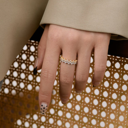 [Kincade Jewelrys]Delicate Enchanting Wave Shape Daily Ring