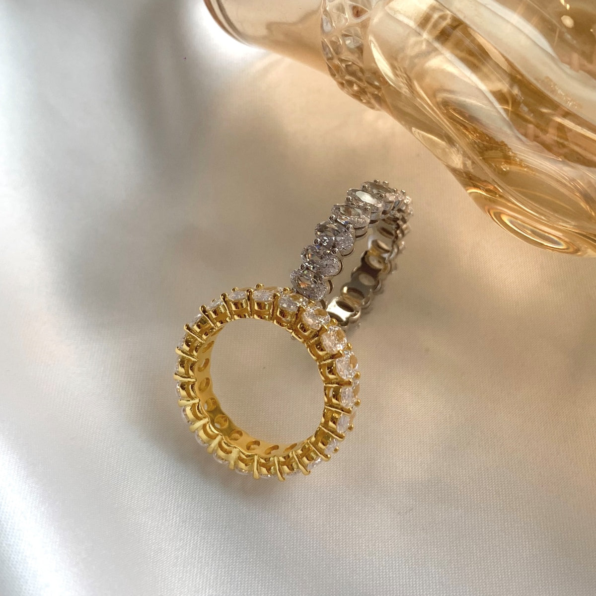 [Kincade Jewelrys]Ornate Oval Cut Tennis Ring