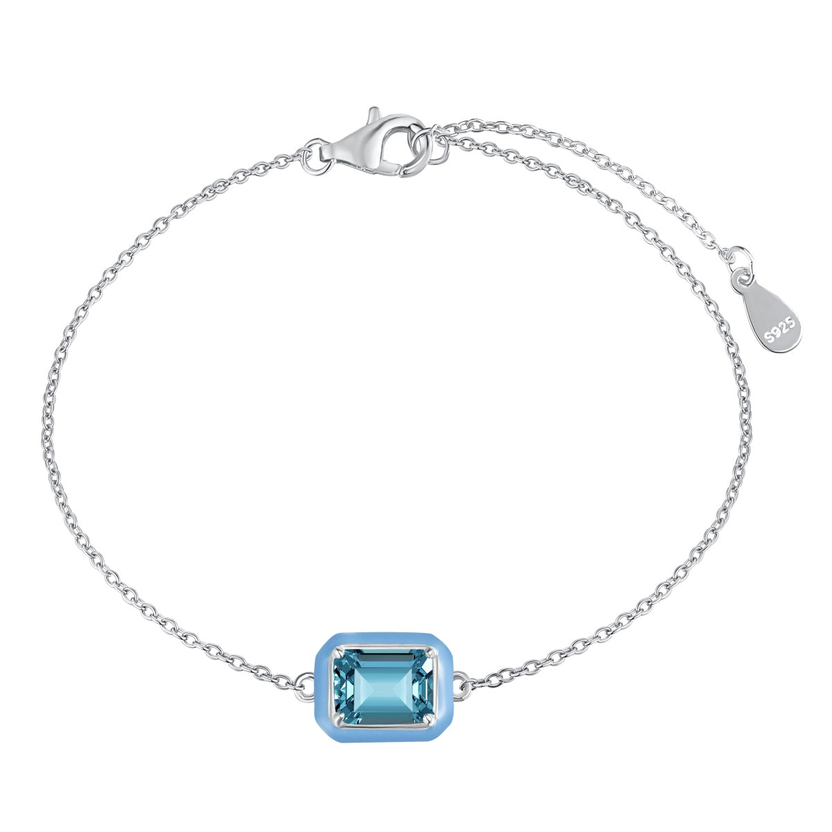[Kincade Jewelrys]2.0 Carat Sparkling Colorful Emerald Cut Daily Bracelet