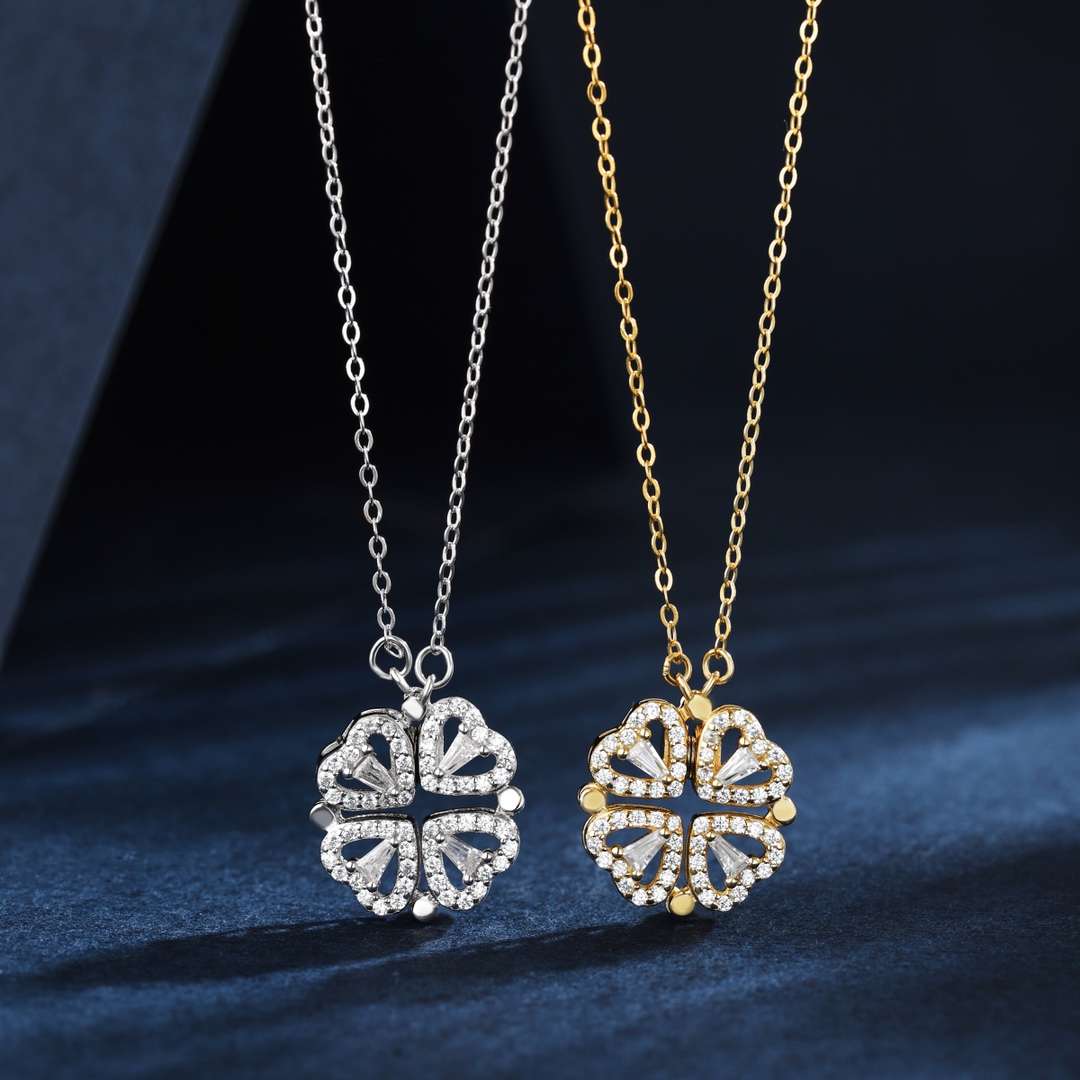 [Kincade Jewelrys]Ornate Heart Cut Flower Shape Necklace