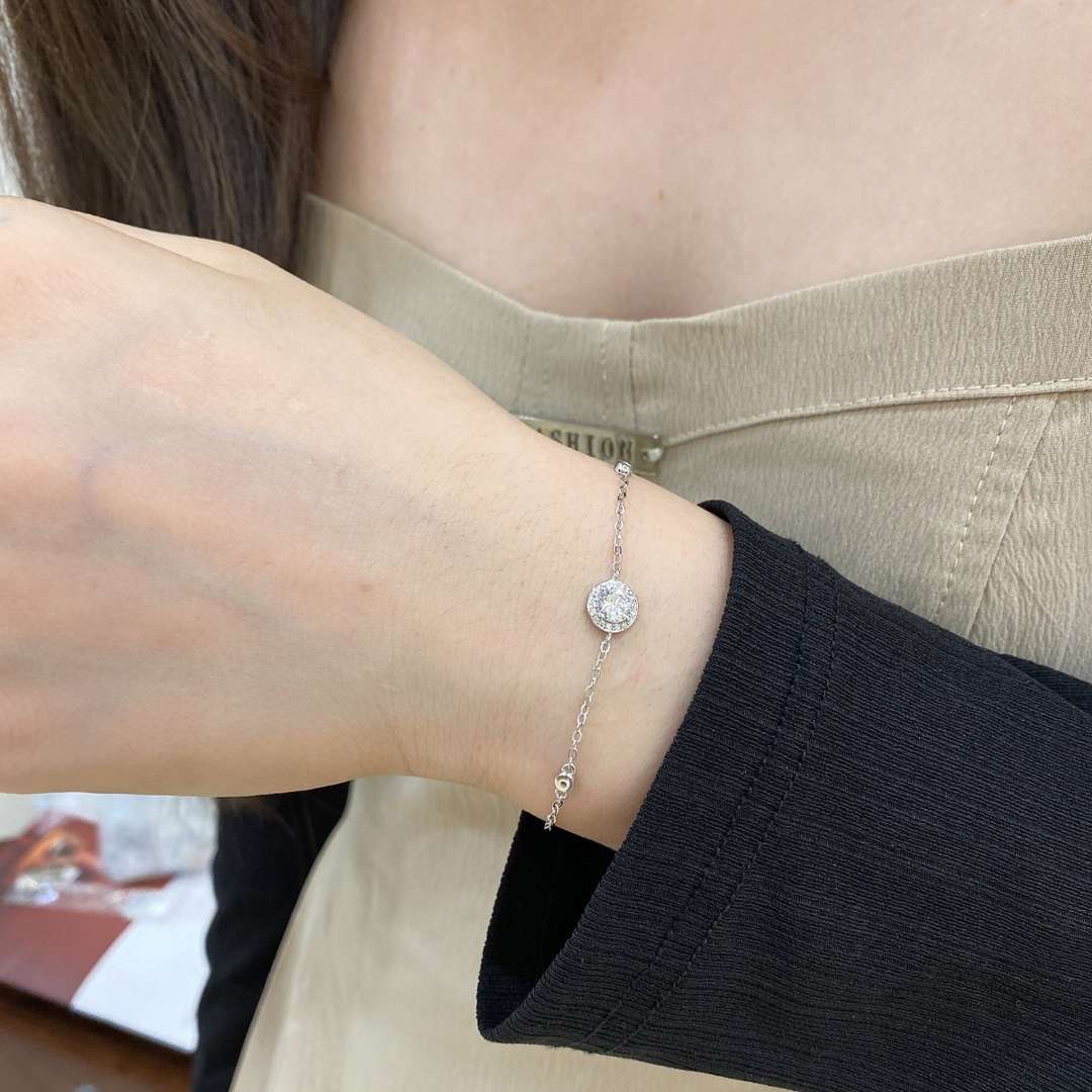 [Kincade Jewelrys]Dazzling Round Cut Shape Bracelet