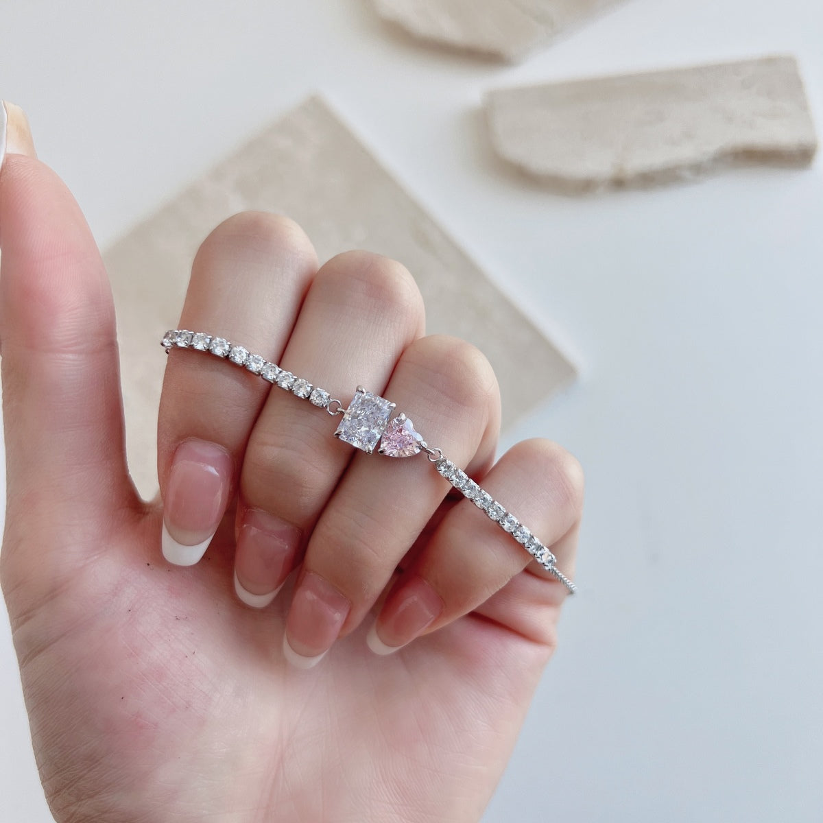 [Kincade Jewelrys]Dazzling Unique Multi Shape Lover Bracelet