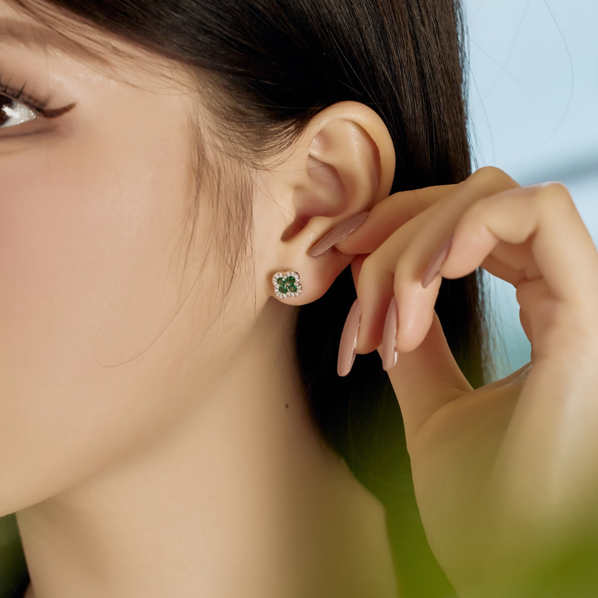 [Kincade Jewelrys]Four-Leaf Clover Flower Shaped Earrings