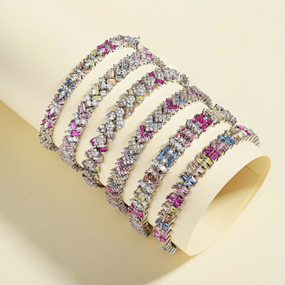[Kincade Jewelrys]Sparkling Exquisite Multi Cut Party Bracelet