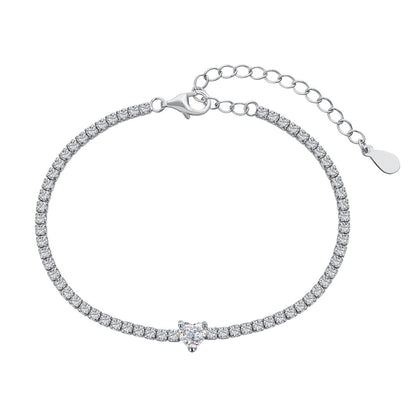 [Kincade Jewelrys]0.5 Carat Elegant Romantic Heart Shape Lover Bracelet