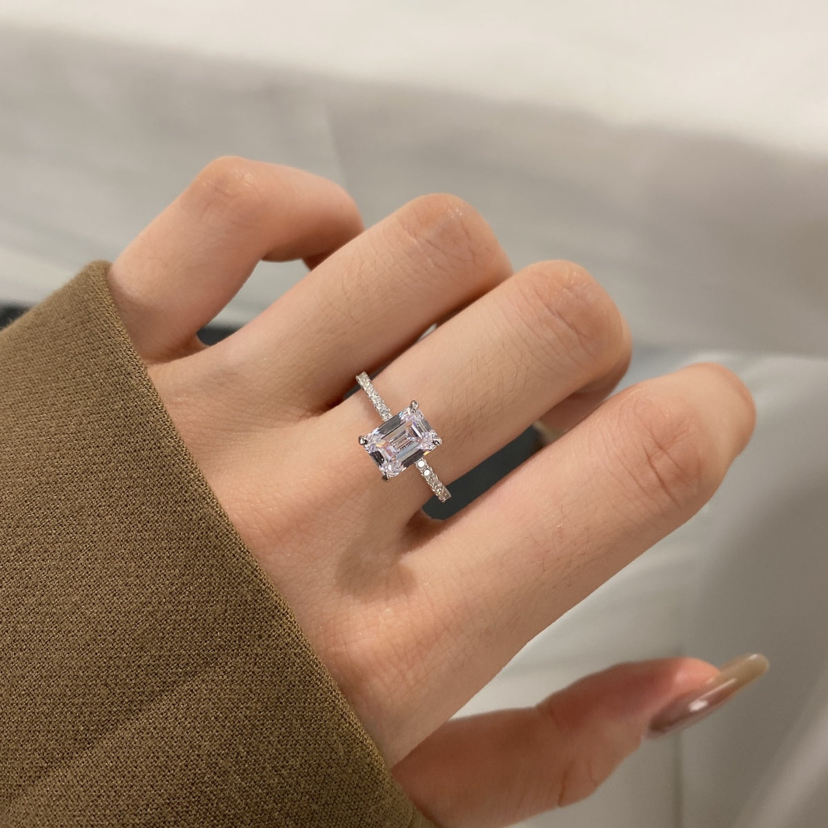 [Kincade Jewelrys]2.0 Carat Scintillating Ornate Radiant Cut Party Ring