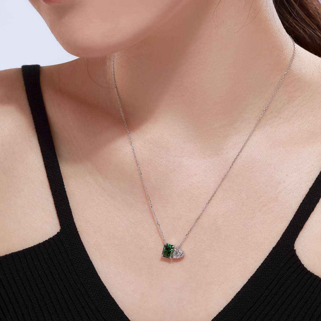 [Kincade Jewelrys]Dazzling Square & Heart Shape Necklace