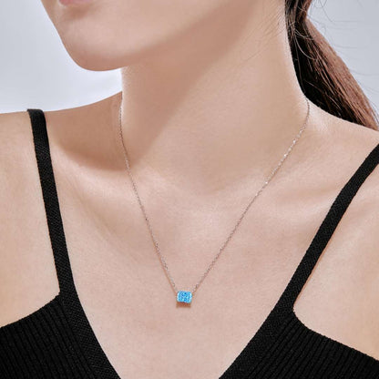 [Kincade Jewelrys]Luxurious Square Shape Colorful Necalack