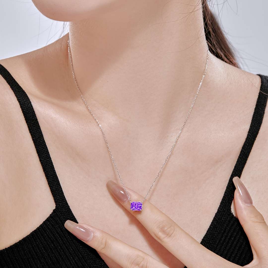 [Kincade Jewelrys]Luxurious Square Shape Colorful Necalack