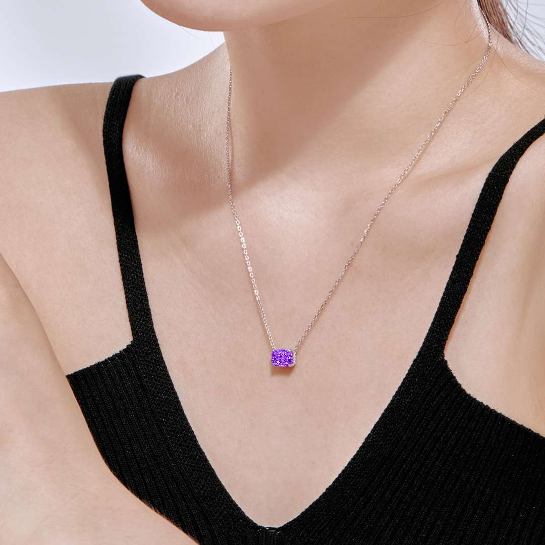 [Kincade Jewelrys]Luxurious Square Shape Colorful Necalack