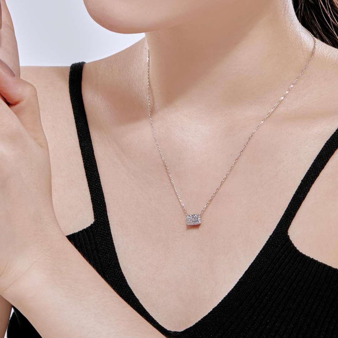 [Kincade Jewelrys]Luxurious Square Shape Colorful Necalack