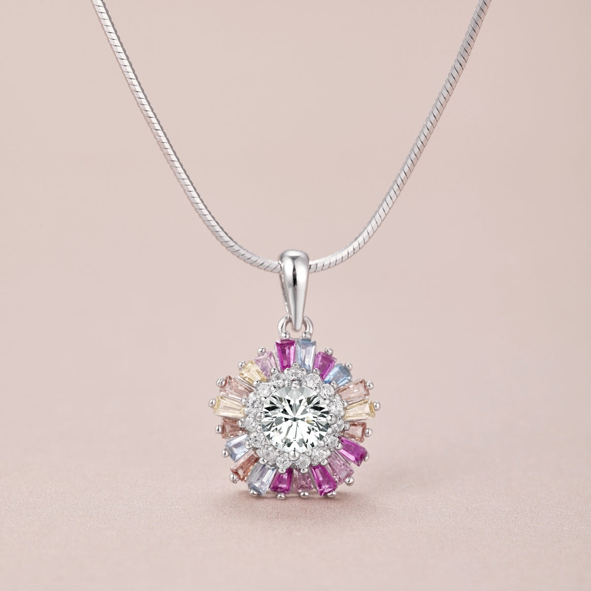 [Kincade Jewelrys]Charming Flower Colorful Necklace