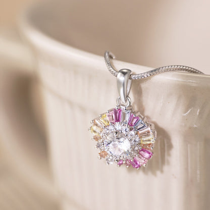 [Kincade Jewelrys]Charming Flower Colorful Necklace
