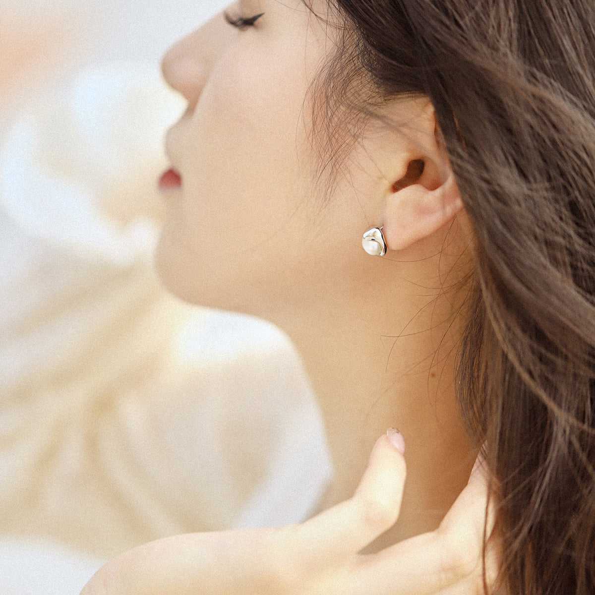 [Kincade Jewelrys]Dainty Bread Pearl Earrings