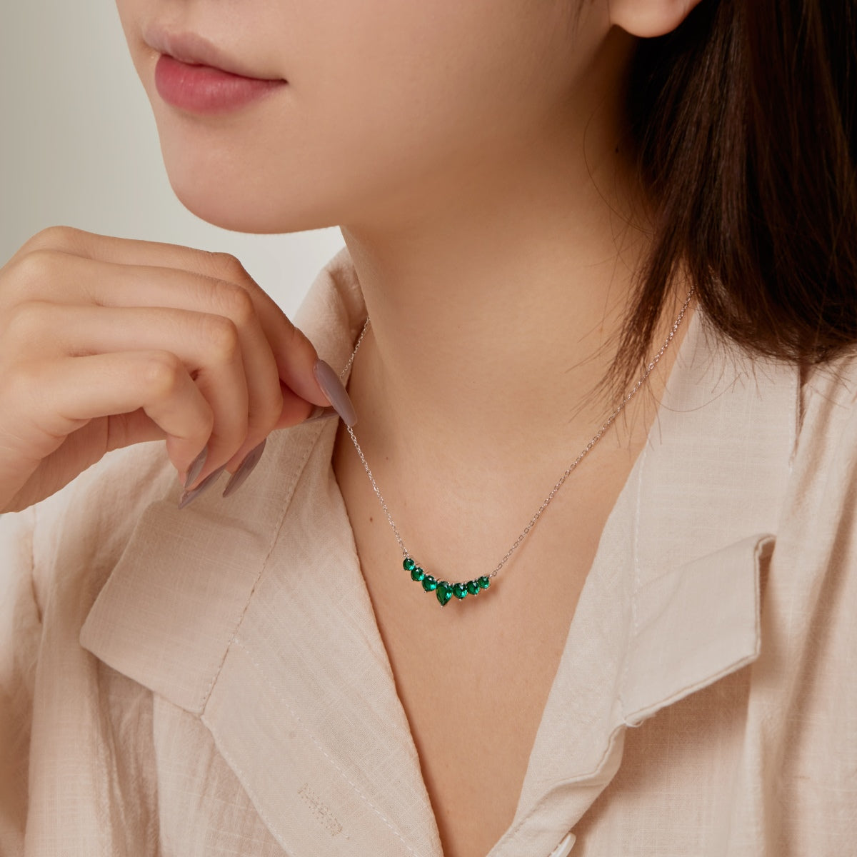 [Kincade Jewelrys]Dainty Colorful Heart Necklace
