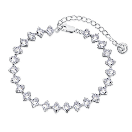 [Kincade Jewelrys]0.5 Carat Ornate Princess Cut Daily Bracelet