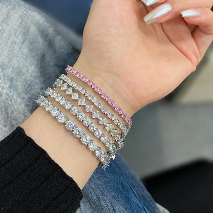[Kincade Jewelrys]0.5 Carat Ornate Princess Cut Daily Bracelet