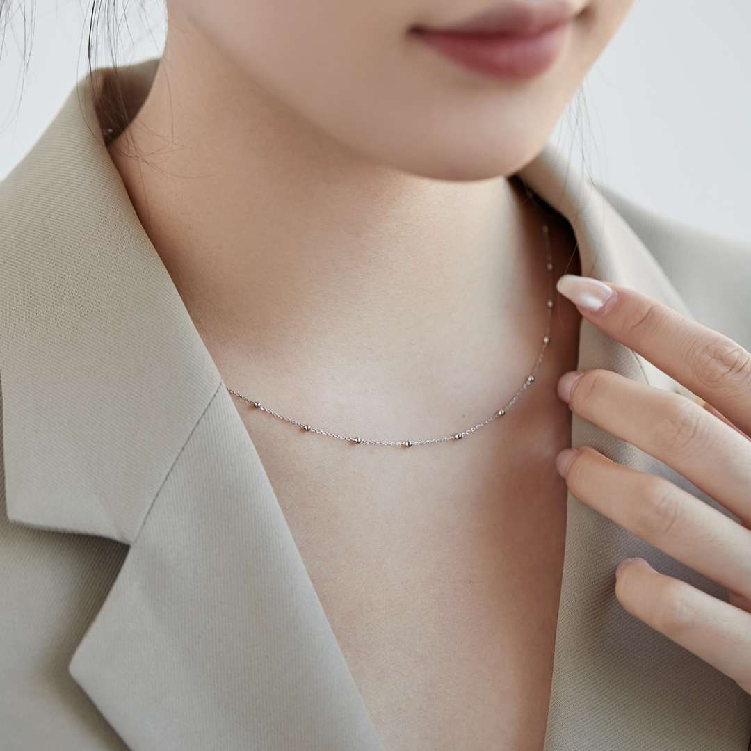 [Kincade Jewelrys]Small Bead Clavicle Chain Simple Necklace
