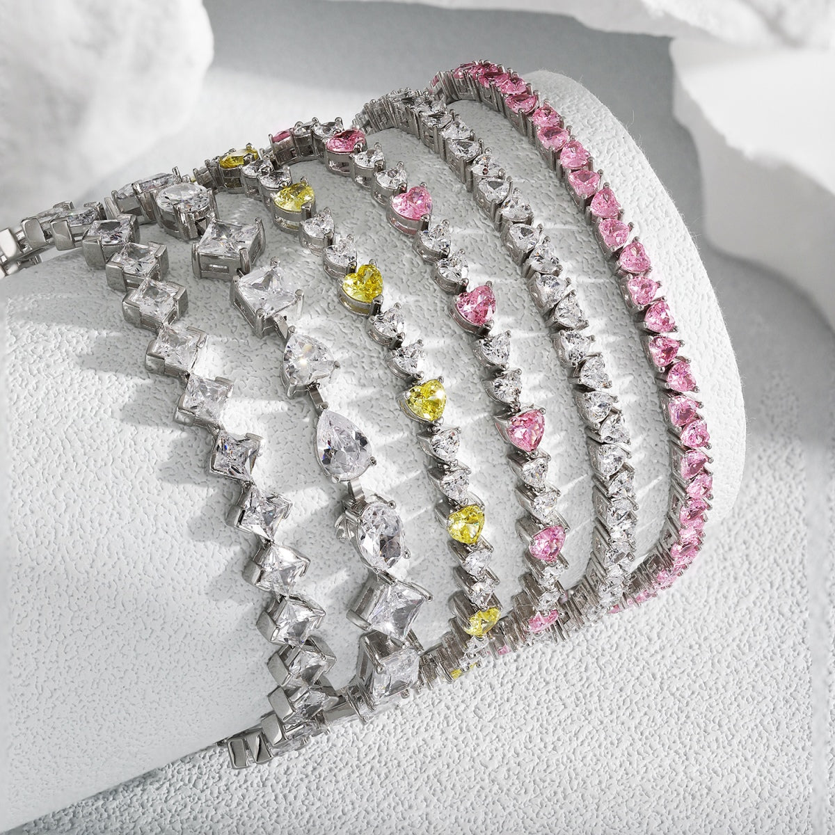 [Kincade Jewelrys]Unique Exquisite Multi Cut Daily Bracelet