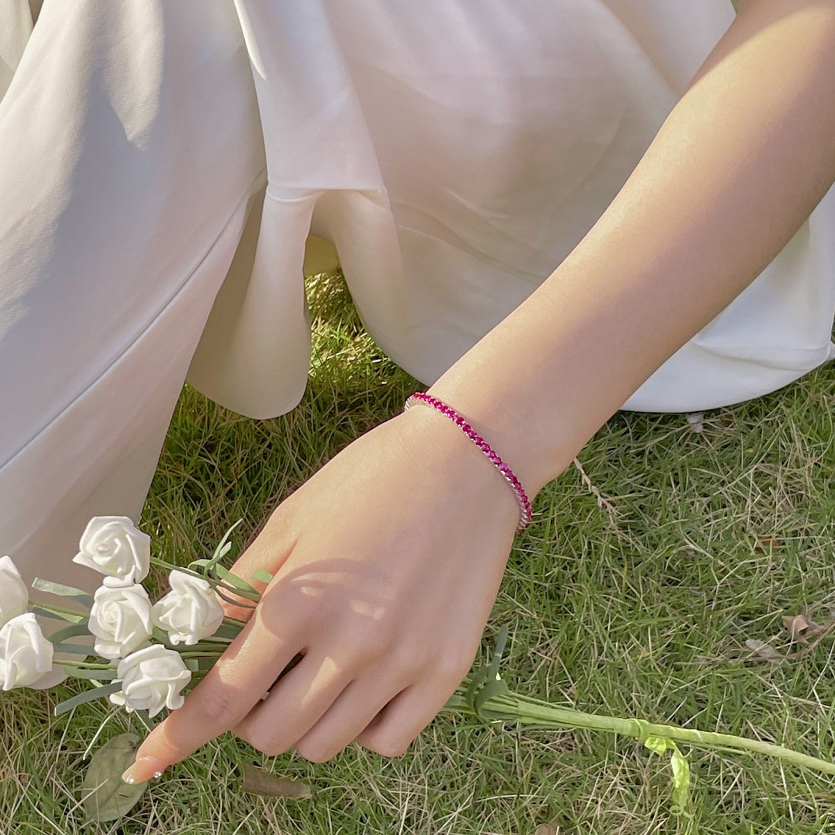 [Kincade Jewelrys]Radiant Colorful Round Cut Party Bracelet