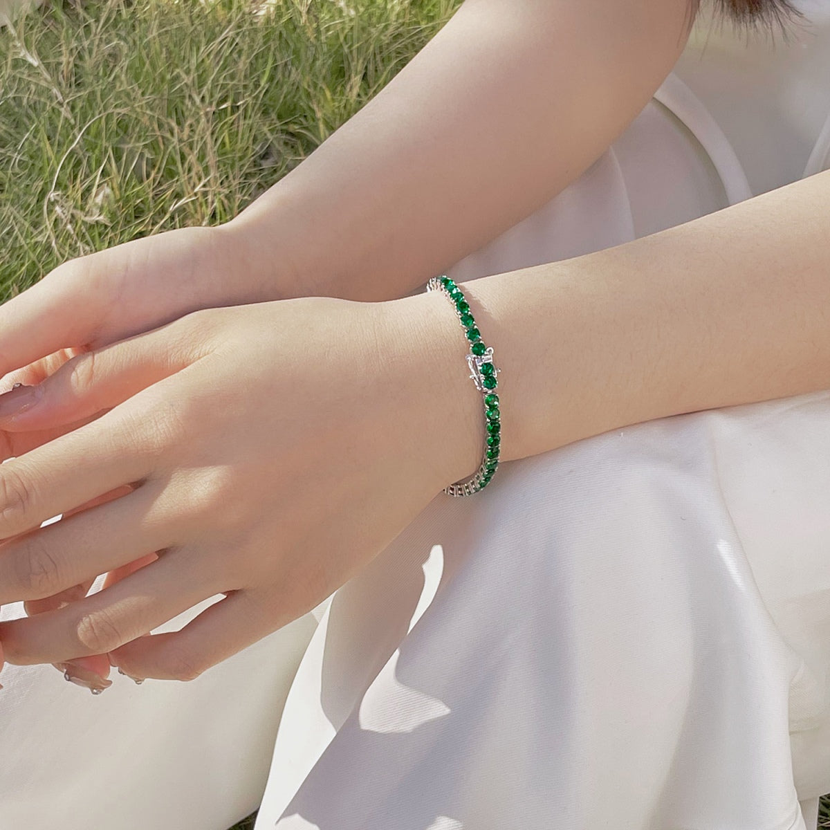 [Kincade Jewelrys]Radiant Colorful Round Cut Party Bracelet