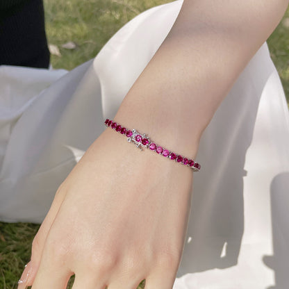 [Kincade Jewelrys]Radiant Colorful Round Cut Party Bracelet