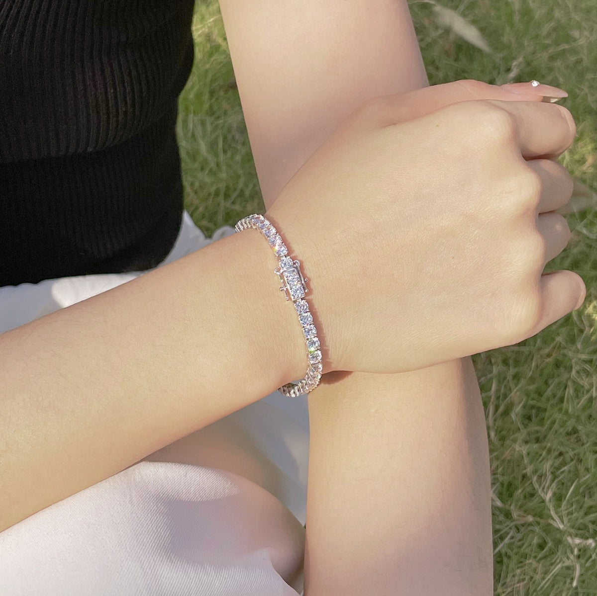 [Kincade Jewelrys]Radiant Colorful Round Cut Party Bracelet