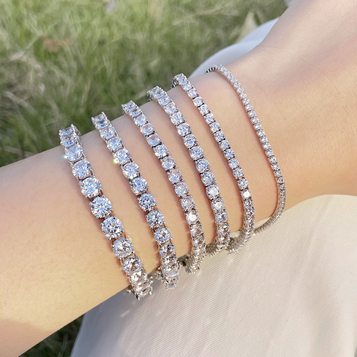 [Kincade Jewelrys]Luxurious Ornate Round Cut Tennis Bracelet