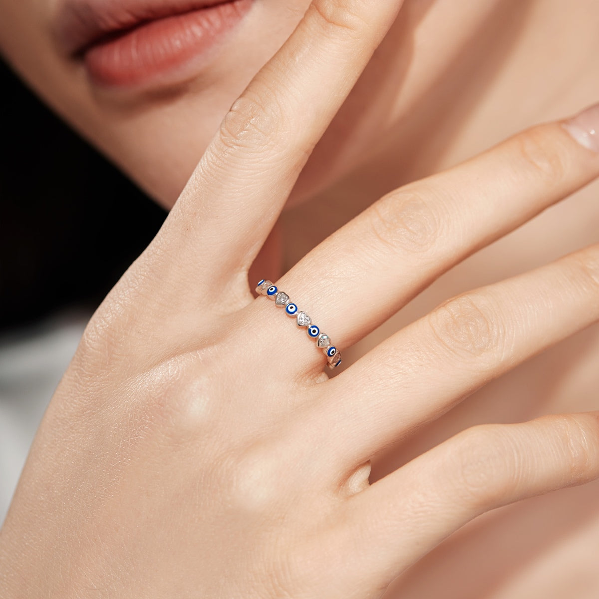 [Kincade Jewelrys]Radiant Colorful Round Shape Daily Ring