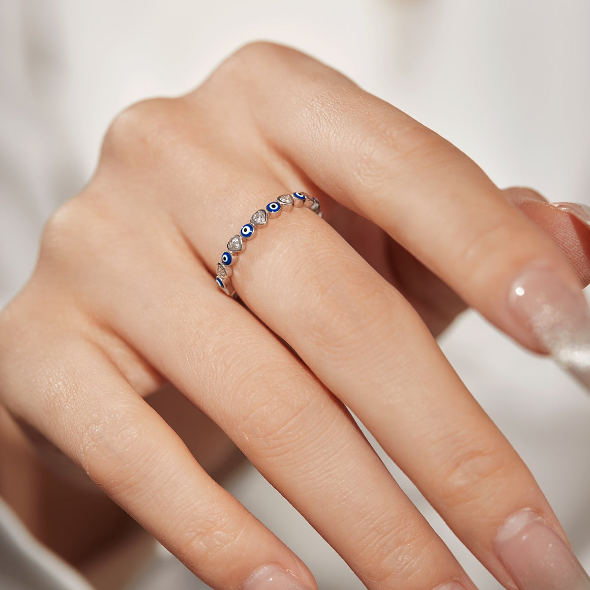 [Kincade Jewelrys]Radiant Colorful Round Shape Daily Ring