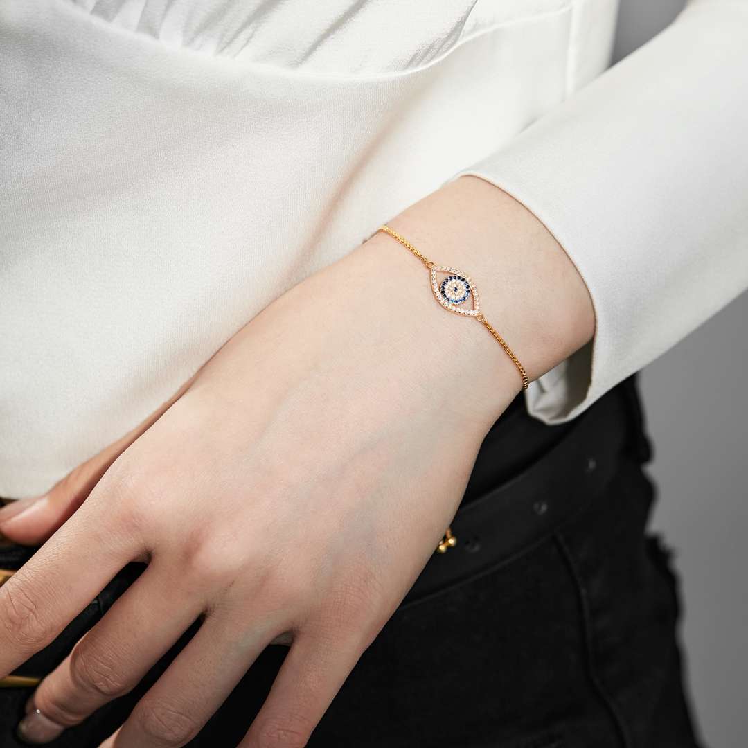 [Joyas Kincade]Collar con forma de ojo deslumbrante