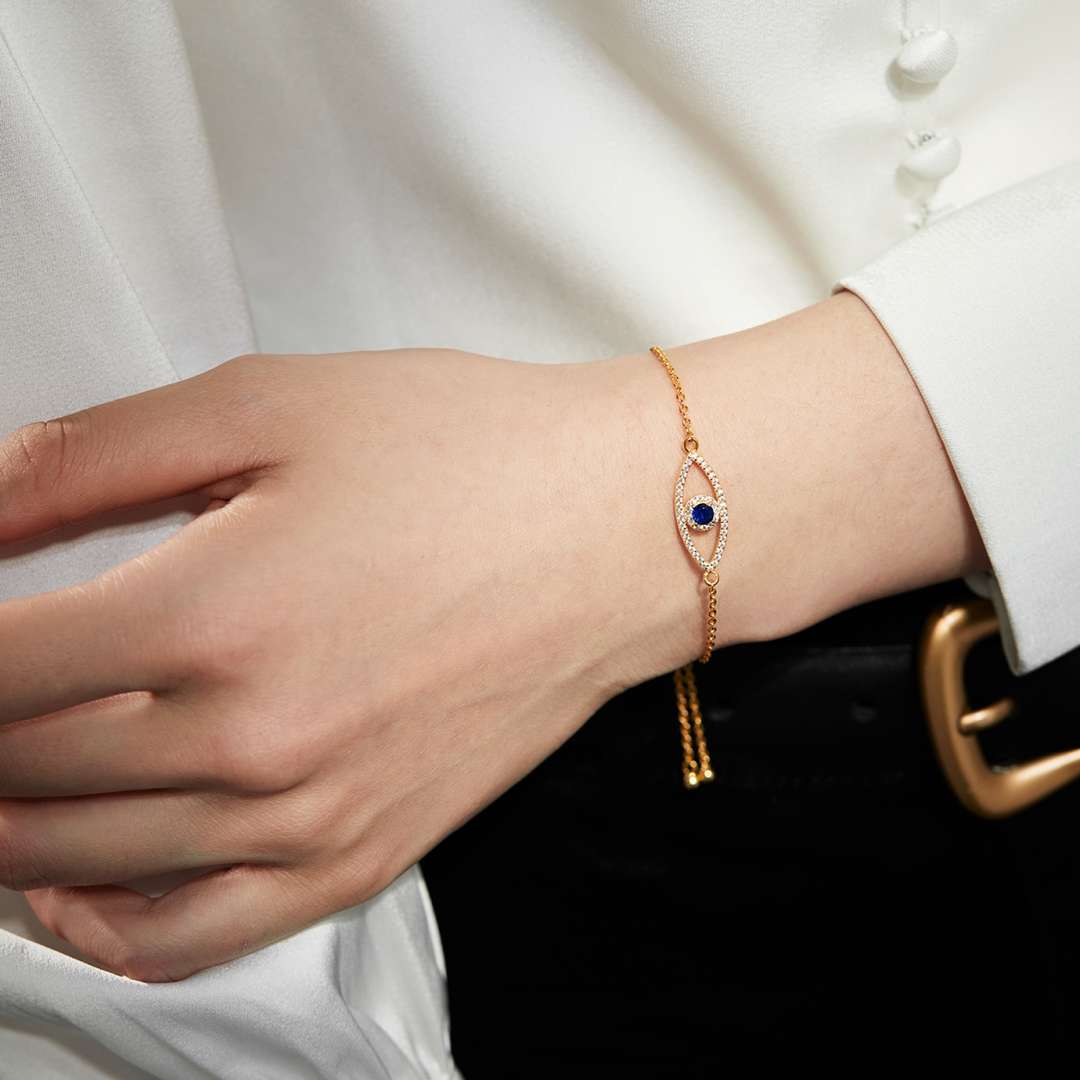 [Kincade Jewelrys]Devil's Eye Hollow Design Bracelet