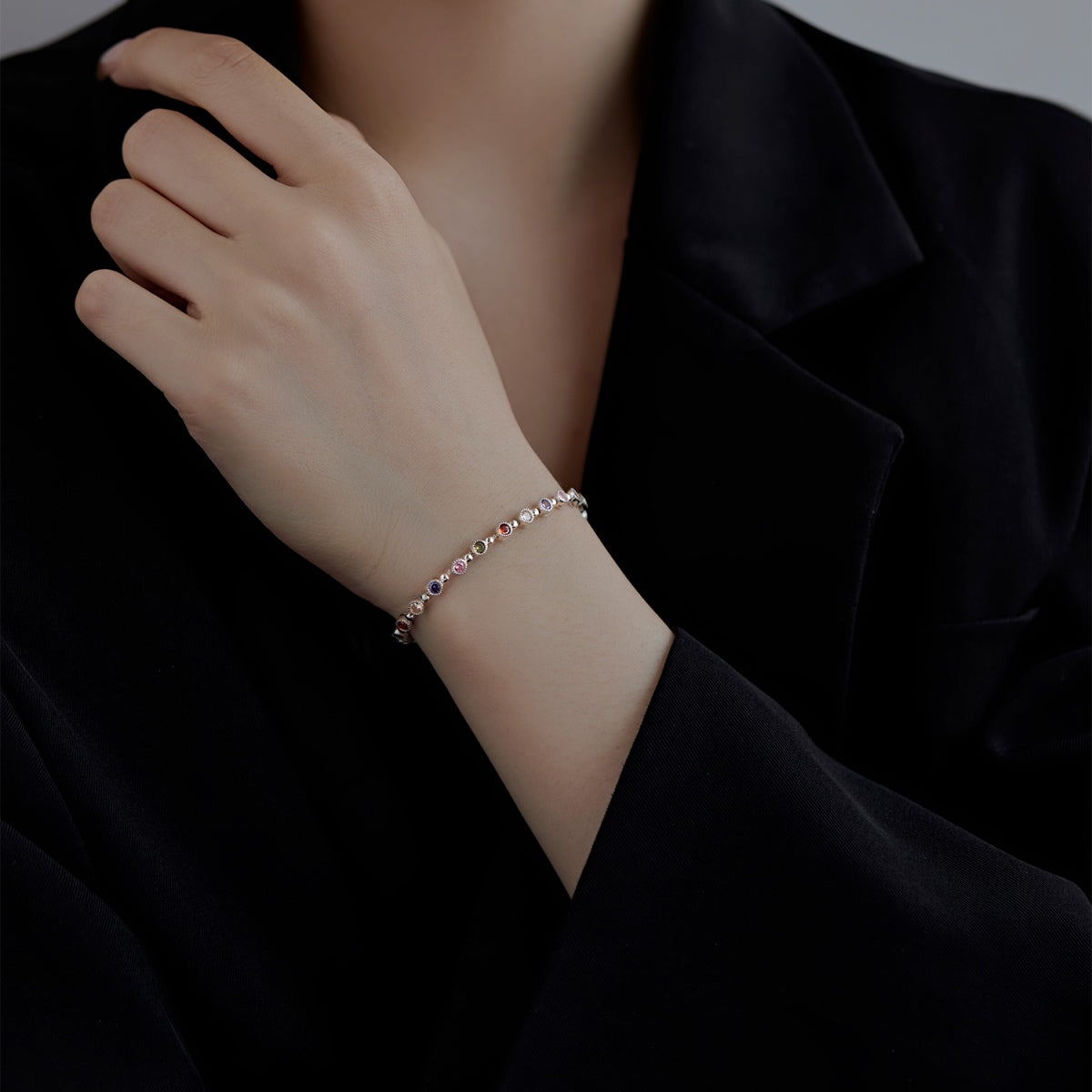 [Kincade Jewelrys]Sparkling Exquisite Round Cut Party Bracelet