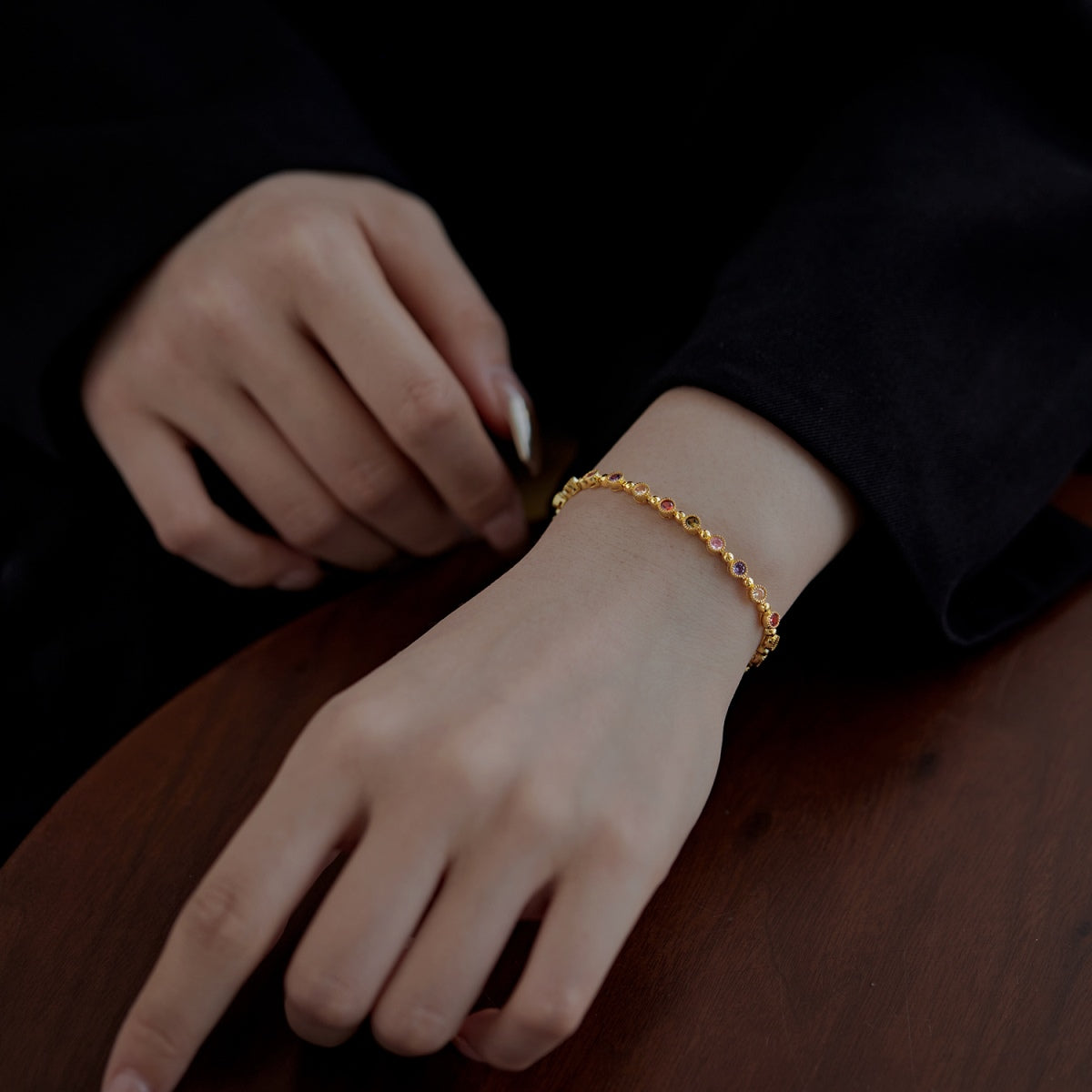 [Kincade Jewelrys]Sparkling Exquisite Round Cut Party Bracelet