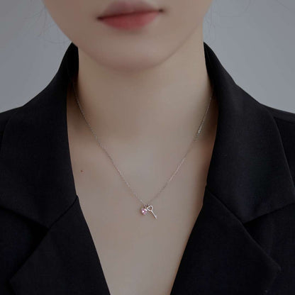 [Kincade Jewelrys]Unique Heart Shape Key Pendent Necklace